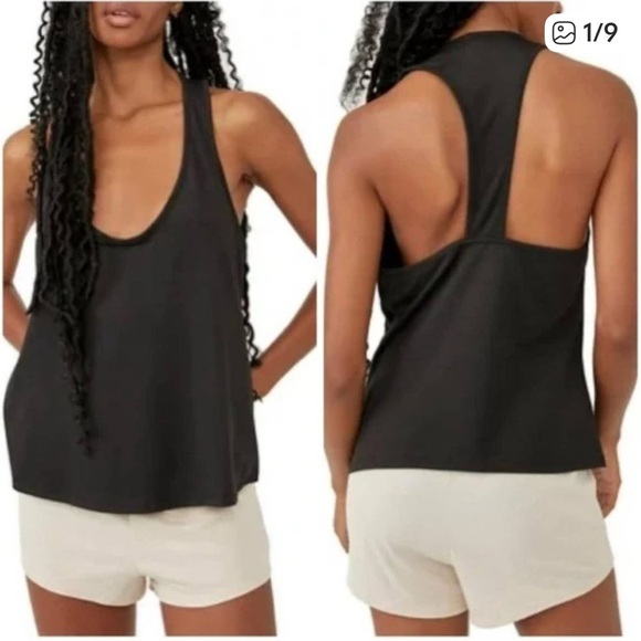 Free People Tops - Free People Every Day Racerback Tank Top - Black - XS